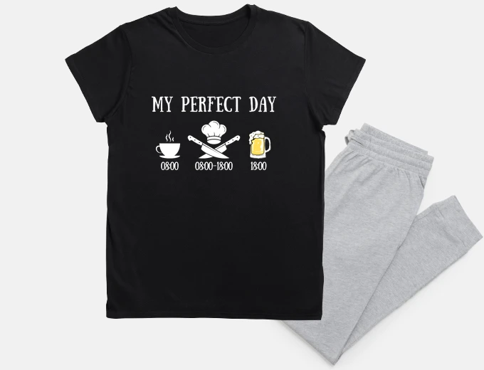 Pajama cooking aperitif humor chef