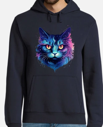 Cool Blue Galaxy Cat