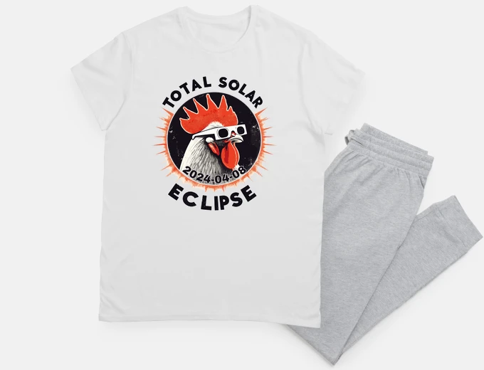 Pyjama cool drôle coq éclipse solaire totale 2