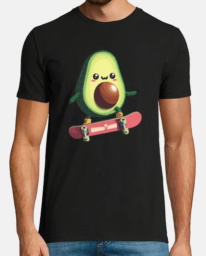 Tee-shirt cool drôle skateboard avocat