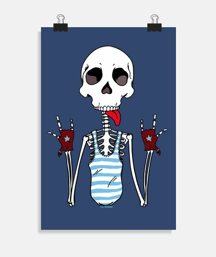 Poster cool skeleton