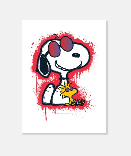 Wall cool snoopy woodstock graffiti