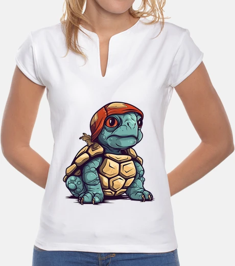 Tee-shirt cool tortue portant un chapeau adorable animal