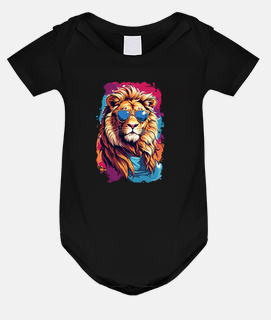 Cool Colourful Lion in Sunglasses