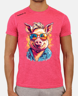 Cool Colourful Pig in Sunglasses
