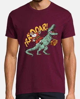 cool père noël équitation t rex drôle n