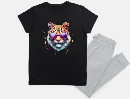 Cool trendy Tiger pastel