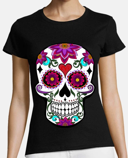 T-shirt cooltee floral skull. toaster