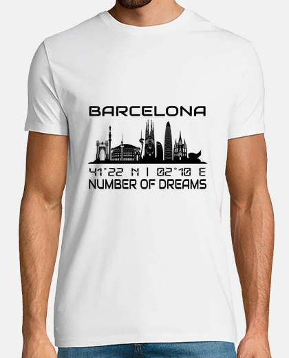 T-shirt coordinate gps skyline della città di b