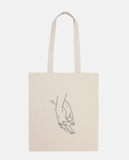 Borsa coppia mano nella mano, innamorati, per la vita, io e te,