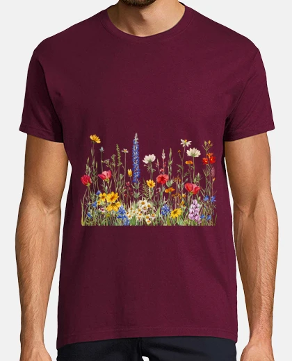 Tee-shirt coquelicots fleurs sauvages foret