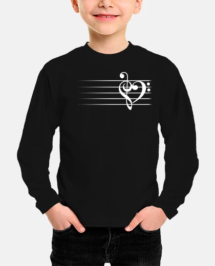 Ropa corazón de la música - versión negra