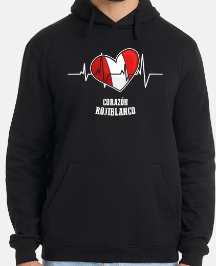 Sudadera Corazón Rojiblanco