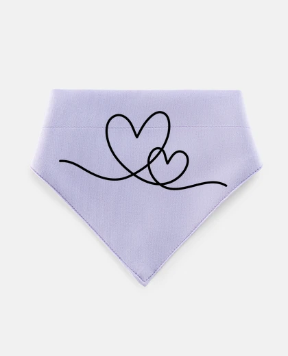 Mascotas corazones entrelazados dibujando líneas