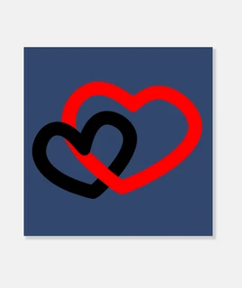 Corazones enlazados desigual