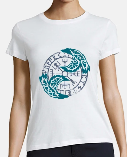 Tee-shirt Corbeau viking et vegvisir