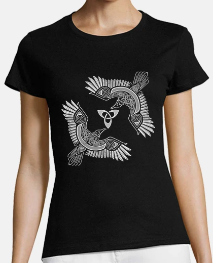 Tee-shirt corbeaux viking chromés