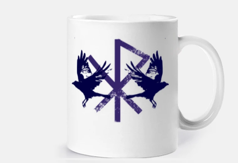Mug Corbeaux viking Rune futhark LOVE
