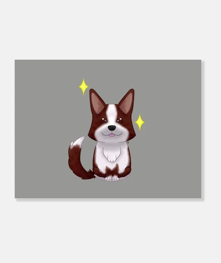 Wall corgi cardigan dark red