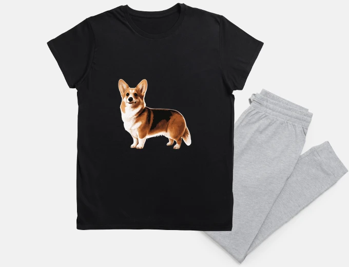 Pigiama corgi disegno cane molto realistico