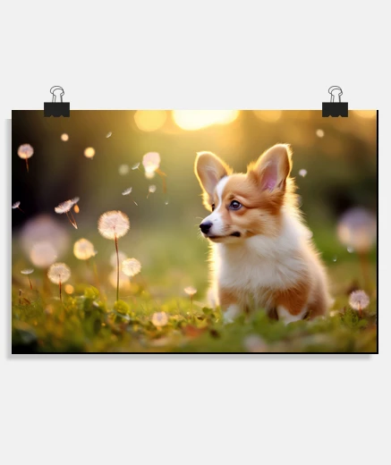 Poster Corgi Dog Pet Animal Tranquil Peaceful