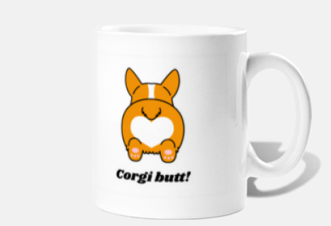 corgi butt mug