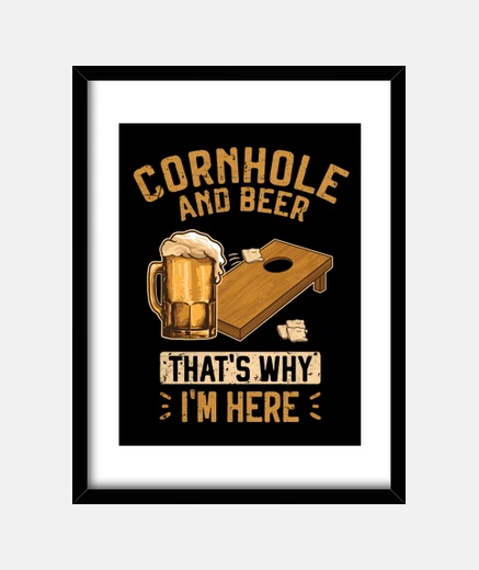 Framed cornhole and beer sack toss