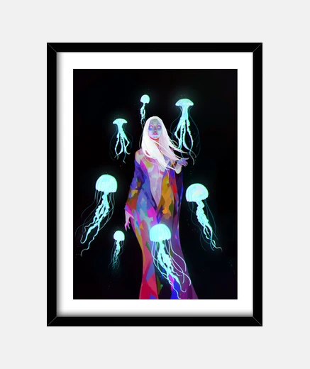Quadro cornice verticale - spirito blu