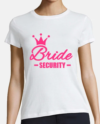 Playera corona de la seguridad de la novia