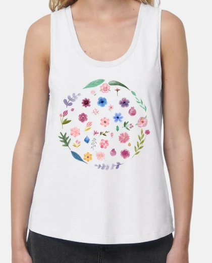 T-shirt corona di fiori