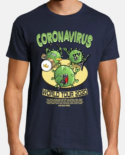 Camiseta Coronavirus world tour 2020 humor