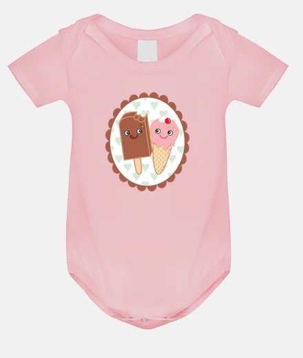 Abbigliamento corpo per neonato gelato innamorati kawaii