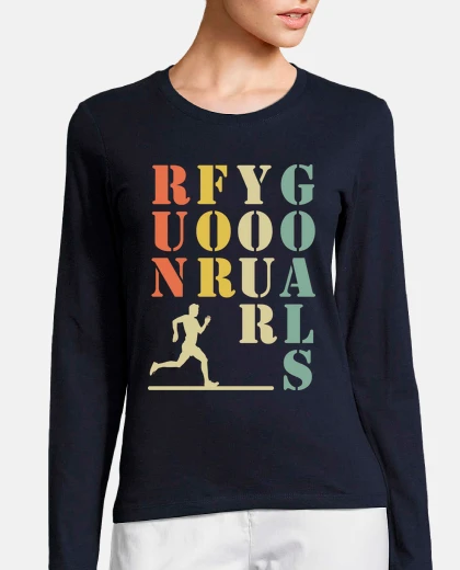 Playera corre por tus metas hombre corriendo