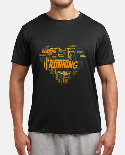 Camiseta corriendo chica corazon