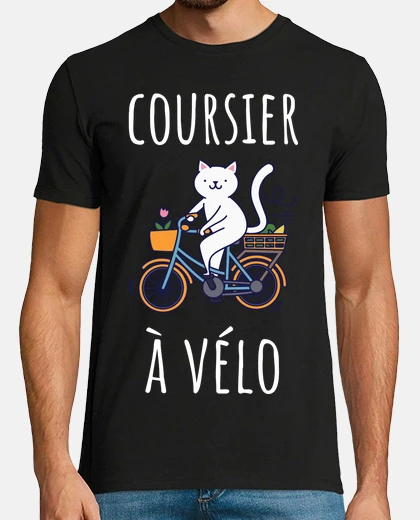 T-shirt corriere in bicicletta cat