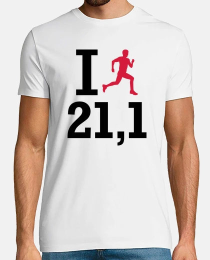Playera corro 21.1 kilómetros del maratón