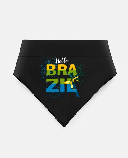 Mascotas corso di samba della squadra di calcio della bandiera del brasile