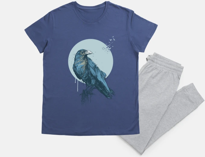 Pigiama corvo blu