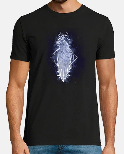 T-shirt corvo galassia