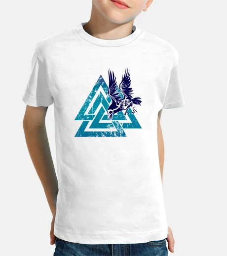 Abbigliamento corvo scheletro e vichinghi valknut