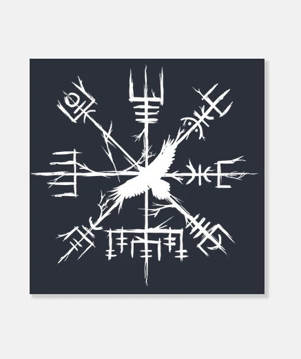 Stampa corvo vegvisir