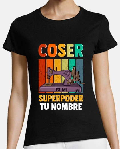 Playera Coser es mi Superpoder Personalizado Bordar