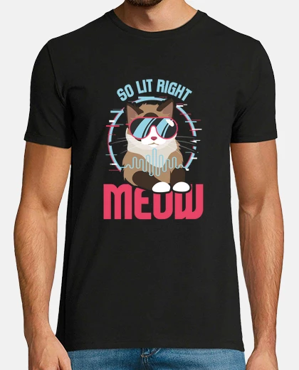 T-shirt così acceso a destra miao techno rave p