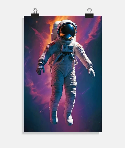 Poster Cosmic Double Exposure Space Infinity