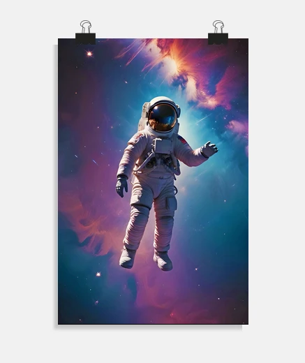 Poster Cosmic Double Exposure Space Infinity