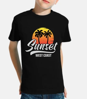 Costa Oeste Atardecer Palmeras Surf