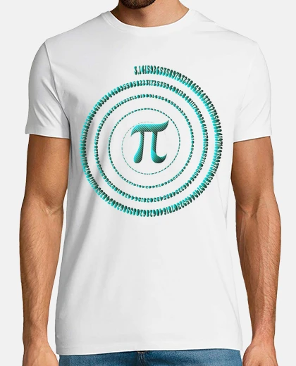 T-shirt costante del numero pi in archimede logaritmico verde