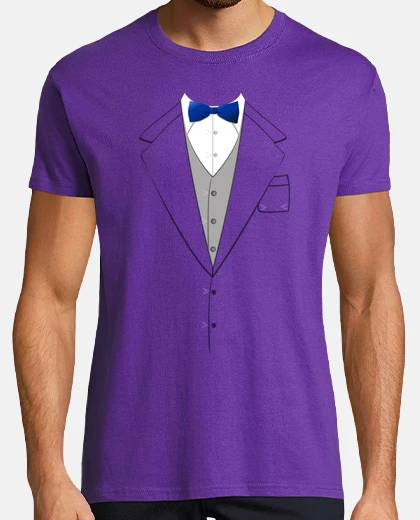 Tee-shirt costume cravate arc bleu