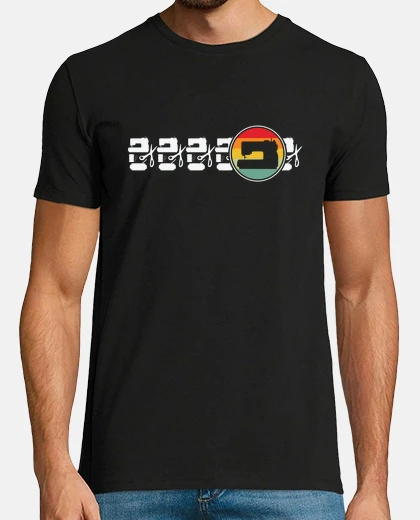 Camiseta costura modista diseñador de moda elaboración de telas máquina