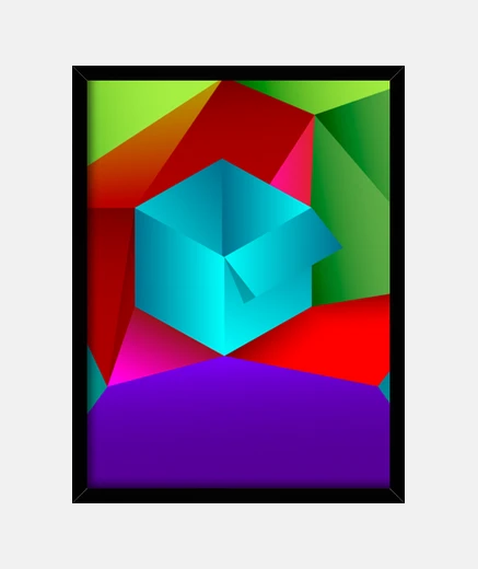 Cadre couleur cubique